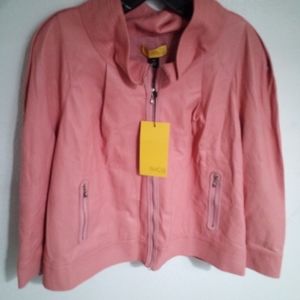 St. John Pink leather jacket